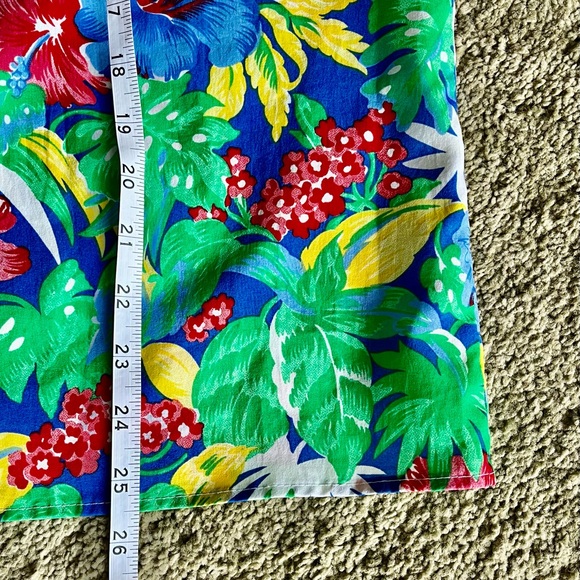 Tropical Hawaiian Short Sleeve Button Up Shirt Handmade Lightweight - Picture 4 of 6